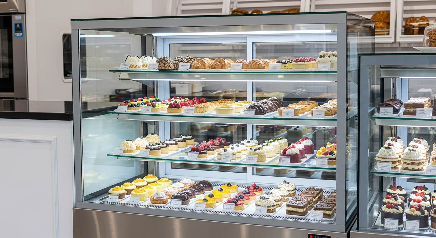 Straight Glass Cake Showcase